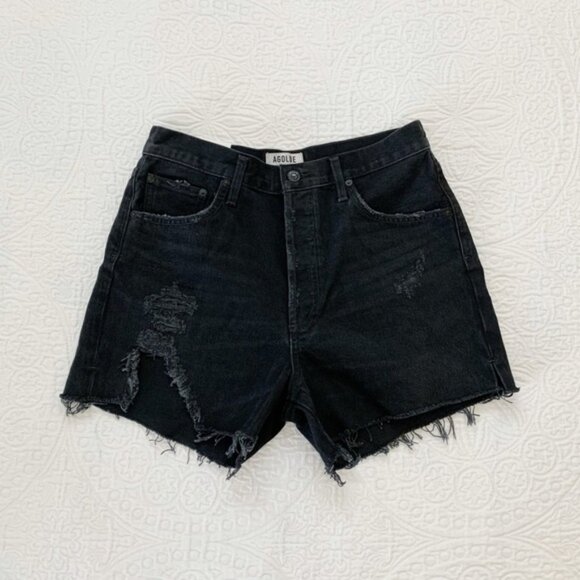 Agolde Dee Ultra High Rise Close Fit Short in Seeker - Picture 5 of 9